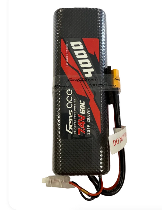 Gens Ace 7.4V 4000mAh 2S 60C Classic (XT60) LiPo Battery